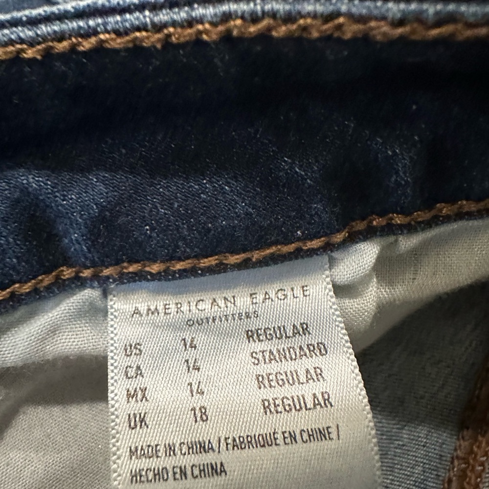American Eagle Outfitters Ripped Blue Skinny Jeans - Picture 6 of 9